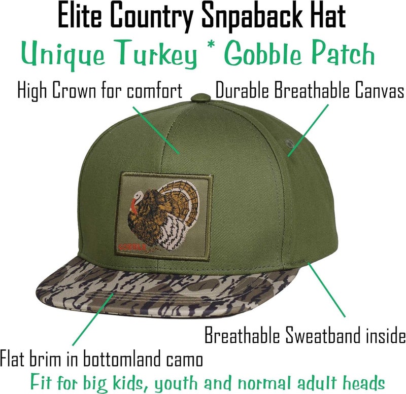 EDTREK Elite Youth Country Hat for Big Kids - Boys Snapback Hat with Flat Brim - Image 3
